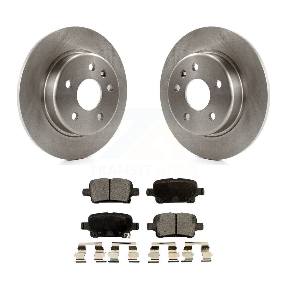 Rear Disc Brake Rotors And Ceramic Pads Kit For Chevrolet Cruze Volt Bolt EV EUV