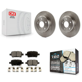 Rear Disc Brake Rotors And Ceramic Pads Kit For Chevrolet Cruze Volt Bolt EV EUV