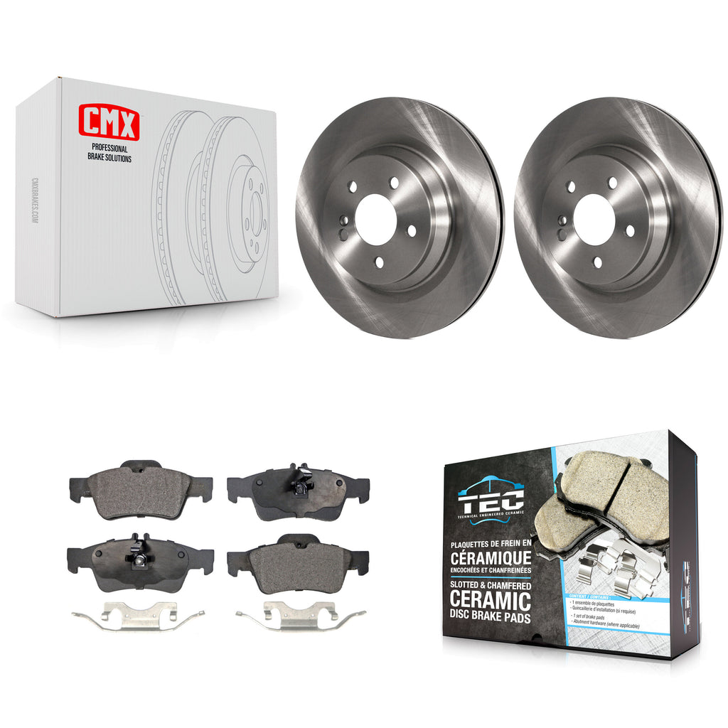 Rear Brake Rotors & Ceramic Pad Kit For Mercedes-Benz S550 SL550 CL550 S600 S350