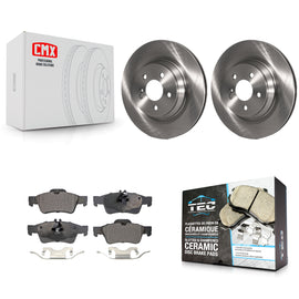 Rear Brake Rotors & Ceramic Pad Kit For Mercedes-Benz S550 SL550 CL550 S600 S350