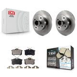 Rear Disc Brake Rotors Hub Assembly And Ceramic Pads Kit For Volkswagen Cabrio