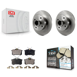 Rear Disc Brake Rotors Hub Assembly And Ceramic Pads Kit For Volkswagen Cabrio