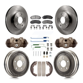 Front Rear Disc Brake Rotors Ceramic Pad Drum Kit (9Pc) For Saturn Vue Chevrolet