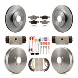 Front Rear Disc Brake Rotor Ceramic Pad & Drum Kit (9Pc) For Ford Escape Mercury