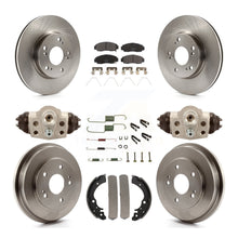 Load image into Gallery viewer, Front Rear Brake Rotor Ceramic Pad Drum Kit (9Pc) For 13 Honda Civic Natural Gas