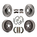 Front Rear Brake Rotors Ceramic Pad Drum Kit (7Pc) For Pontiac Sunfire Chevrolet Cavalier K8T-102348