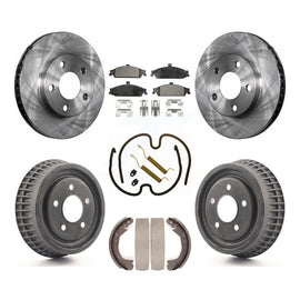 Front Rear Brake Rotor Ceramic Pad Drum Kit (7Pc) For Chevrolet Pontiac Grand Am