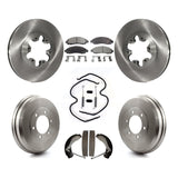 Front Rear Brake Rotor Ceramic Pad And Drum Kit (7Pc) For Chevrolet Colorado GMC