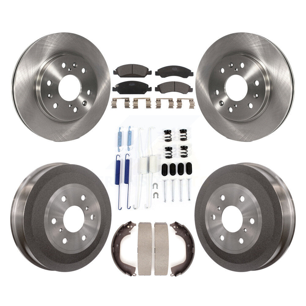 Front Rear Brake Rotor Ceramic Pad & Drum Kit (7Pc) For Chevrolet Silverado 1500