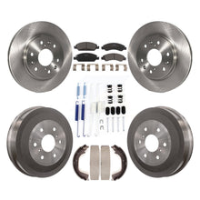 Charger l&#39;image dans la galerie, Front Rear Brake Rotor Ceramic Pad &amp; Drum Kit (7Pc) For Chevrolet Silverado 1500