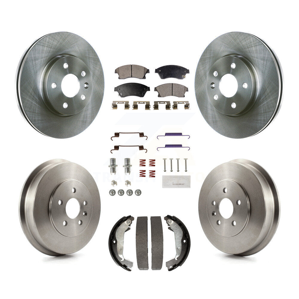 Front Rear Brake Rotors Ceramic Pad & Drum Kit (7Pc) For Chevrolet Cruze Limited