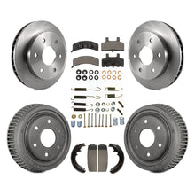 Charger l'image dans la galerie, Front Rear Disc Brake Rotors Ceramic Pads And Drum Kit (7Pc) For GMC Yukon