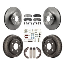 Load image into Gallery viewer, Front Rear Brake Rotors Ceramic Pad Drum Kit (7Pc) For 2004-2009 Ford Ranger 4WD