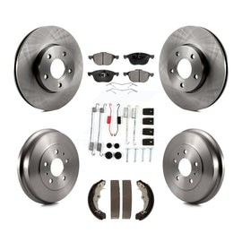 Front Rear Disc Brake Rotors Ceramic Pad Drum Kit (7Pc) For Ford Focus FMSI=1004