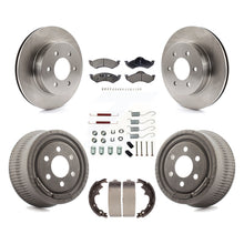 Load image into Gallery viewer, Front Rear Disc Brake Rotors Ceramic Pads And Drum Kit (7Pc) For Dodge Dakota