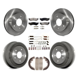 [Front+Rear] 00-01 Dodge Ram 1500 RWD Premium OE Brake Rotor Drum Kit & Ceramic Pads For Max Braking