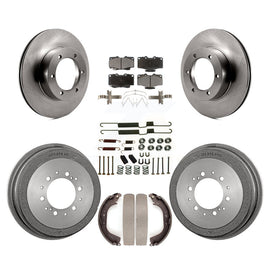 Front Rear Disc Brake Rotor Ceramic Pad Drum Kit (7Pc) For Toyota Pickup 4Runner