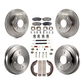 [Front+Rear] 02-06 Nissan Sentra 1.8L Premium OE Brake Rotor Drum Kit & Ceramic Pads For Max Braking