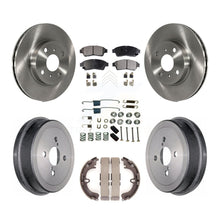 Charger l&#39;image dans la galerie, Front Rear Brake Rotor Ceramic Pad &amp; Drum Kit (7Pc) For Toyota Corolla Geo Prizm