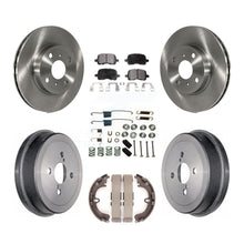 Load image into Gallery viewer, Front Rear Brake Rotor Ceramic Pad &amp; Drum Kit (7Pc) For Toyota Corolla Chevrolet