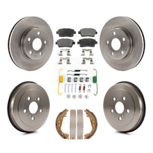 Load image into Gallery viewer, Front Rear Disc Brake Rotor Ceramic Pad Drum Kit (7Pc) For 2000 Toyota Celica GT
