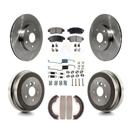 [Front+Rear] 1996-2000 Toyota RAV4 Premium OE Brake Rotor Drum Kit & Ceramic Pads For Max Braking