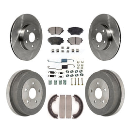 Front Rear Disc Brake Rotors Ceramic Pads And Drum Kit (7Pc) For Toyota RAV4