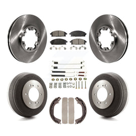Front Rear Brake Rotor Ceramic Pad Drum Kit (7Pc) For Nissan Pathfinder INFINITI