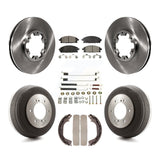 Front Rear Brake Rotor Ceramic Pad Drum Kit (7Pc) For Nissan Pathfinder INFINITI