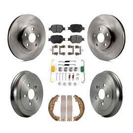 Front Rear Disc Brake Rotors Ceramic Pads And Drum Kit (7Pc) For Toyota Celica