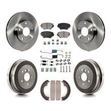 Load image into Gallery viewer, Front Rear Brake Rotor Ceramic Pad And Drum Kit (7Pc) For Toyota RAV4 GAS engine