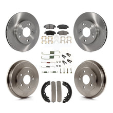 Charger l'image dans la galerie, [Front+Rear] 06-08 Honda Civic Hybrid Premium OE Brake Rotor Drum Kit &amp; Ceramic Pads For Max Braking