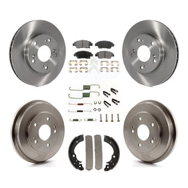 [Front+Rear] 06-08 Honda Civic Hybrid Premium OE Brake Rotor Drum Kit & Ceramic Pads For Max Braking