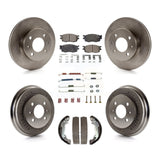 Front Rear Brake Rotor Ceramic Pad Drum Kit (7Pc) For Hyundai Accent To 09 30 05