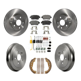 [Front+Rear] 2004-2007 Toyota Prius Premium OE Brake Rotor Drum Kit & Ceramic Pads For Max Braking