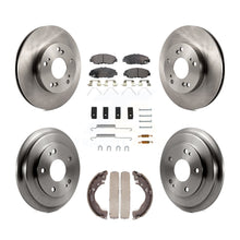 Charger l'image dans la galerie, Front Rear Disc Brake Rotors Ceramic Pads And Drum Kit (7Pc) For Honda Civic