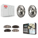 Front Disc Brake Rotors And Ceramic Pads Kit For Honda Accord