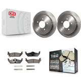 Rear Disc Brake Rotors And Ceramic Pads Kit For Ford F-150