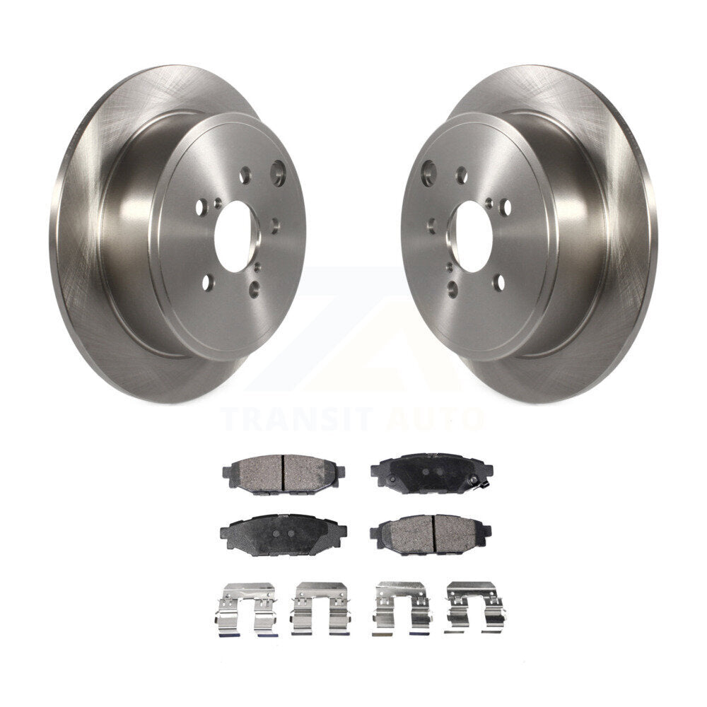 Rear Disc Brake Rotors And Ceramic Pads Kit For Subaru WRX