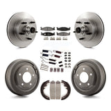 Kit de tambour de plaquettes en céramique de Rotors de frein avant et arrière (7 pièces) pour Ford E-150 Econoline Club 