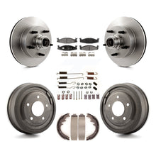 Load image into Gallery viewer, Front Rear Brake Rotors Ceramic Pad Drum Kit (7Pc) For Ford E-150 Econoline Club