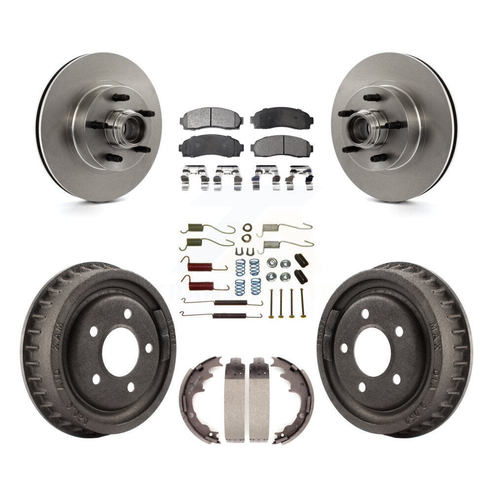 Kit de tambours à plaquettes en céramique pour rotors de frein avant et arrière (7 pièces) pour Ford Ranger RWD 2006-2009 