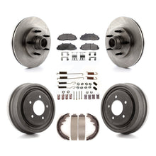 Charger l'image dans la galerie, Front Rear Disc Brake Rotors Hub Ceramic Pads And Drum Kit (7Pc) For Ford F-150