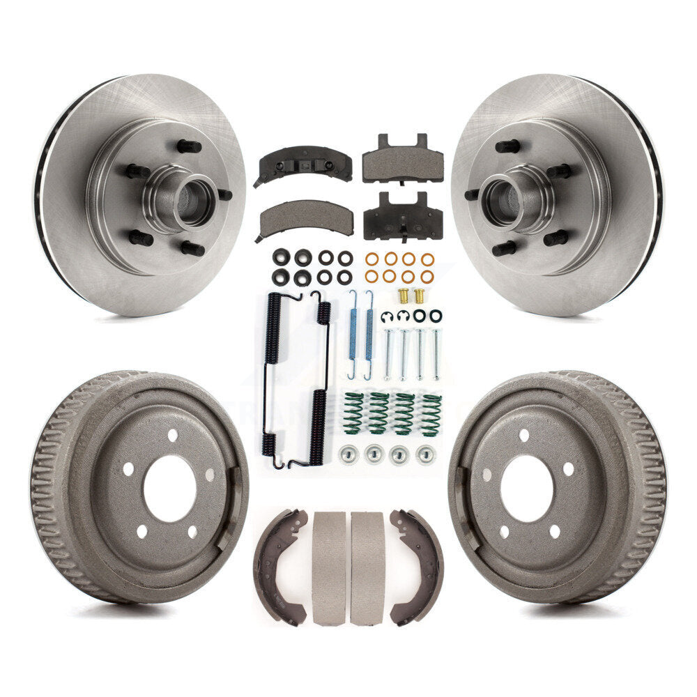 Front Rear Disc Brake Rotor Ceramic Pad & Drum Kit (7Pc) For C1500 Chevrolet GMC