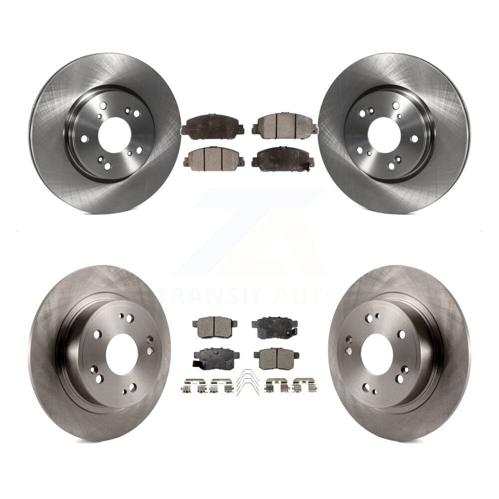 Front Rear Disc Brake Rotors And Ceramic Pads Kit For Honda Accord