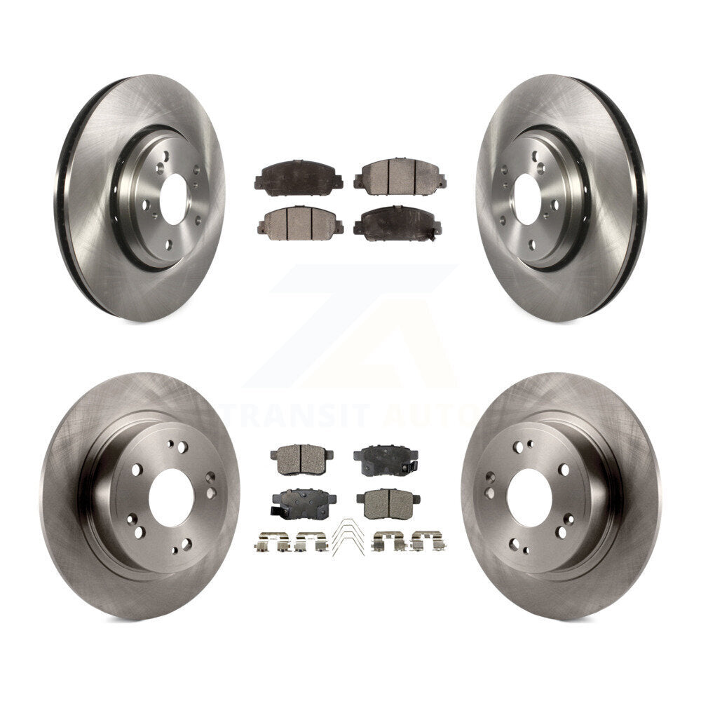 Front Rear Disc Brake Rotors And Ceramic Pads Kit For Honda Accord