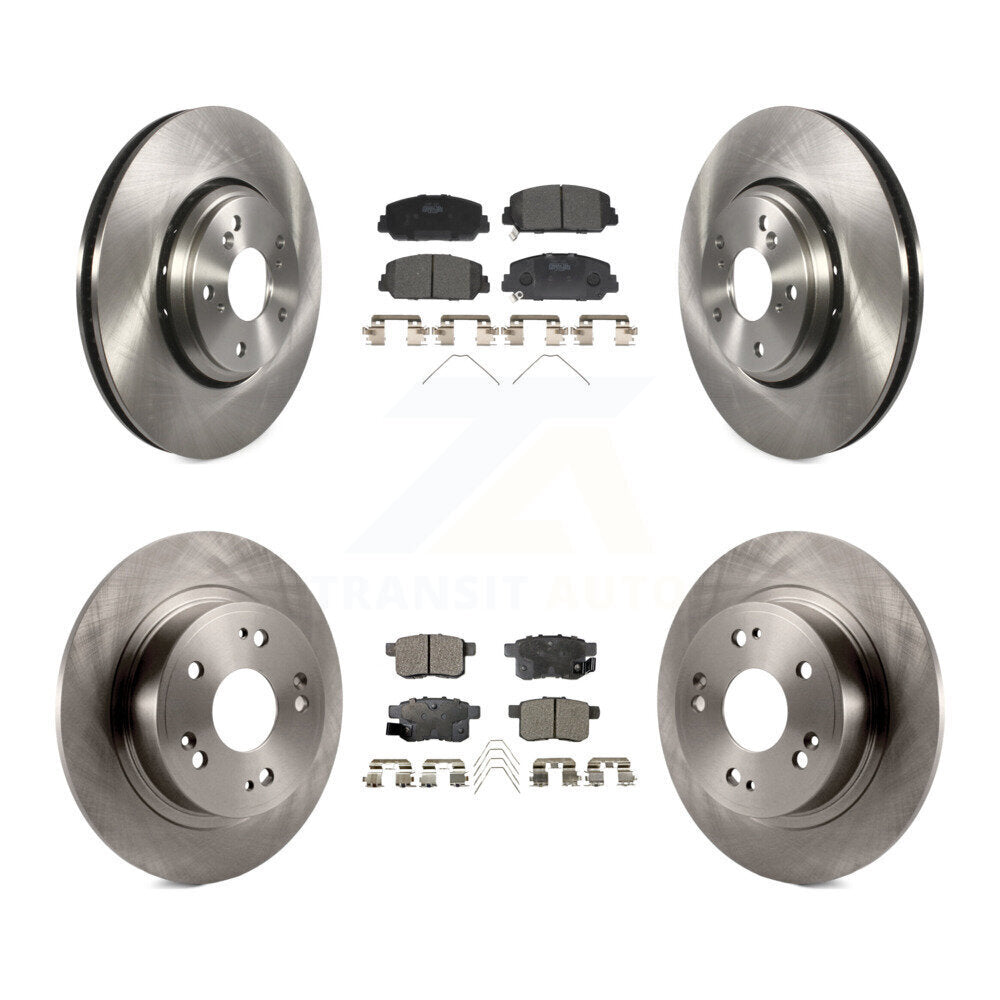 Front Rear Disc Brake Rotors And Ceramic Pads Kit For Honda Accord