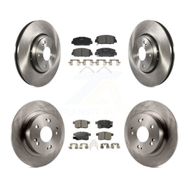 Front Rear Disc Brake Rotors And Ceramic Pads Kit For Honda Accord