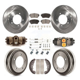 Front Rear Disc Brake Rotors Ceramic Pads And Drum Kit (9Pc) For Suzuki Grand Vitara K8T-102607