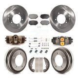 Front Rear Disc Brake Rotors Ceramic Pads And Drum Kit (9Pc) For Suzuki Grand Vitara K8T-102608